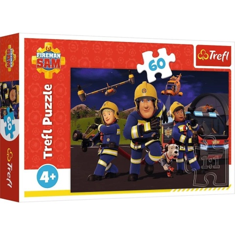Puzzle 60 el. Strażak Sam Bohater w mundurze Trefl 17413