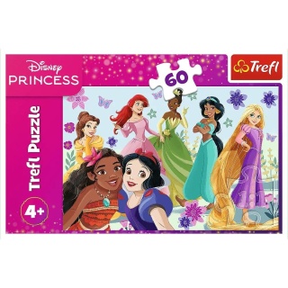 Puzzle 60 el. Księżniczka Vaiana Kopciuszek Śnieżka Trefl 17409