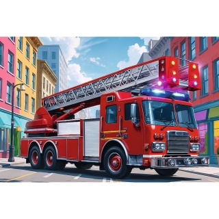 Puzzle 60 el TREFL Wóz strażacki auto specjalne 17405