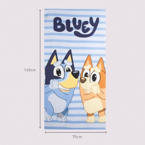 Ręcznik kąpielowy plażowy na basen szybkoschnący BINGO I BLUEY 70x140