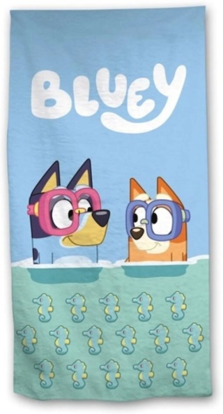Ręcznik kąpielowy plażowy szybkoschnący Bingo i Bluey pieski 70x140