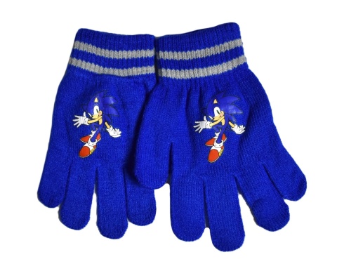 Rękawiczki dzieciece Sonic pięciopalczaste rękawice chłopięce jesień zima