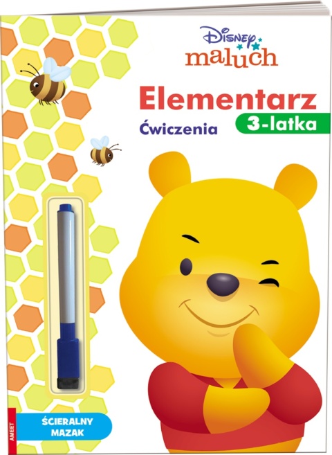 Elementarz 3-latka KUBUŚ PUCHATEK Disney Maluch + flamaster wymazywalny