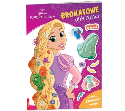 Ubieranki naklejanki brokatowe naklejki Księżniczki Disney