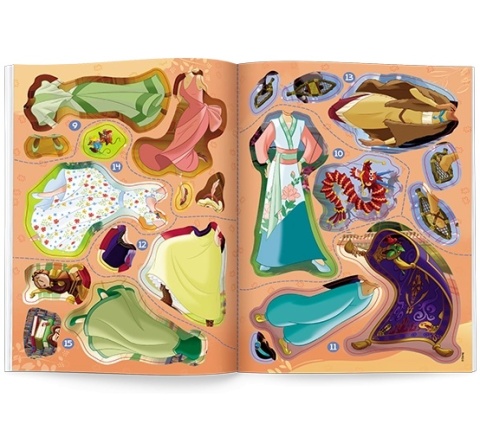 Ubieranki naklejanki brokatowe naklejki Księżniczki Disney