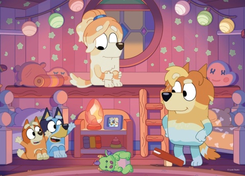 BLUEY BLUE Puzzle LISCIANI 24 EL dwustronne z kolorowanką