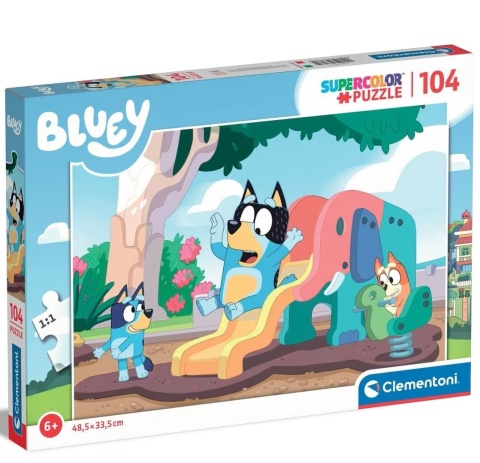 BLUEY BLUE super color Puzzle Clementoni Blue 104 EL 27171