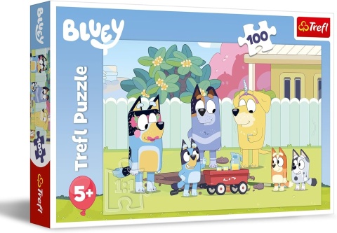 BLUEY PIESEK BLU pojazdy Puzzle 100 EL 16471