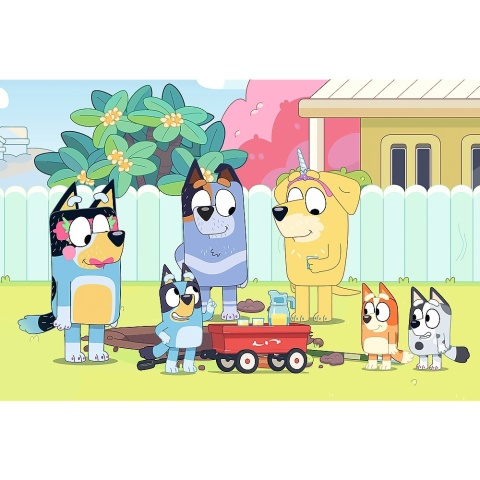 BLUEY PIESEK BLU pojazdy Puzzle 100 EL 16471