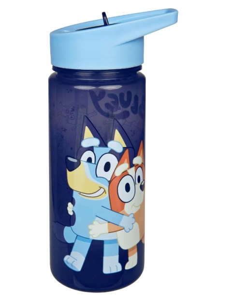 Bidon na wodę butelka ze słomką ustnikiem Bluey i Bingo pieski 500ml