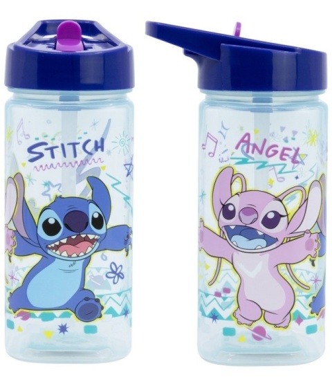 Bidon na wodęz ustnikiem i słomką Lilo i Stitch Angel kwadrat 530ml