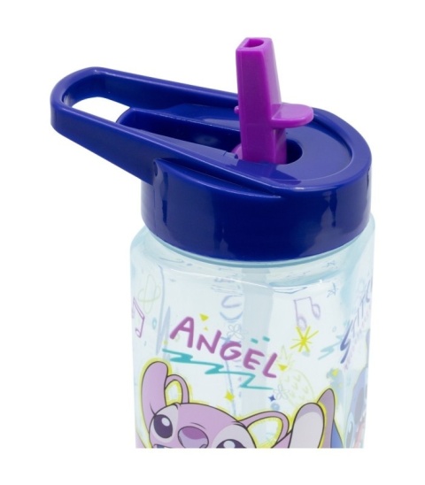 Bidon na wodęz ustnikiem i słomką Lilo i Stitch Angel kwadrat 530ml