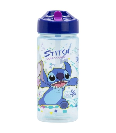 Bidon na wodęz ustnikiem i słomką Lilo i Stitch Angel kwadrat 530ml