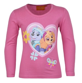 Bluzka t-shirt dziecięcy Psi Patrol długi rękaw dla dziewczynki bawełna 122