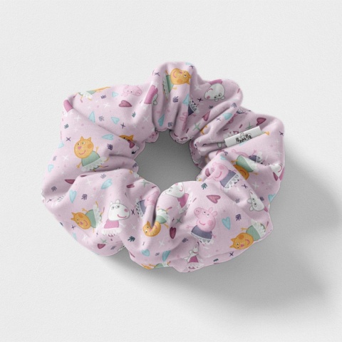 Gumki frotki do włosów scrunchies Świnka Peppa 5 SZT