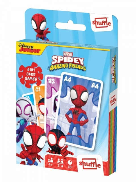 Karty Spidey Spiderman 3w1 Shuffle fun Snap, pary, gry akcji