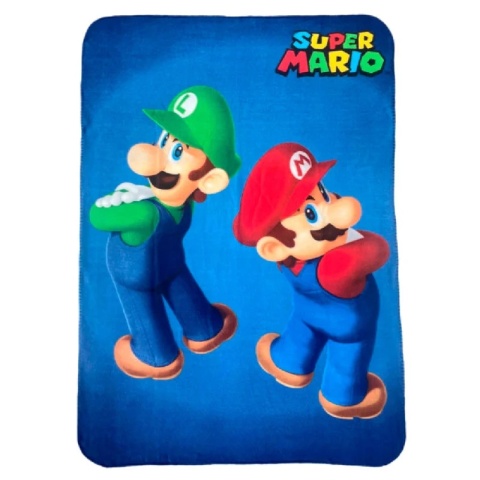 Koc kocyk polarowy narzuta SUPER MARIO 100x140 cm