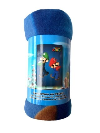 Koc kocyk polarowy narzuta SUPER MARIO 100x140 cm