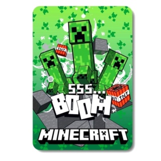 Kocyk koc pled dziecięcy polarowy 100x140 cm + poszewka 40x40 cm Minecraft