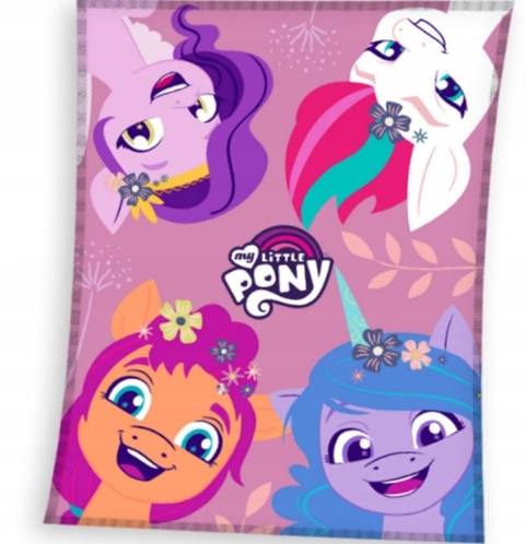 Kocyk koc polarowy pled dziecięcy kucyki My little pony 110x140