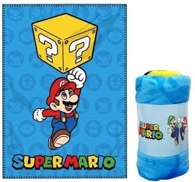 Kocyk koc polarowy pled narzuta Super Mario 100x140