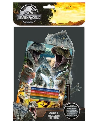 Kolorowanka 2 szt + kredki PARK JURAJSKI dinozaury JP00037