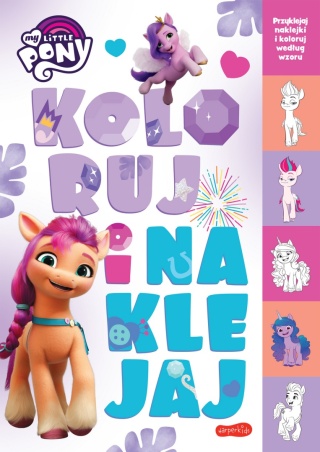 Koloruj i naklejaj My little pony kolorowanka naklejki