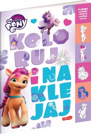 Koloruj i naklejaj My little pony kolorowanka naklejki