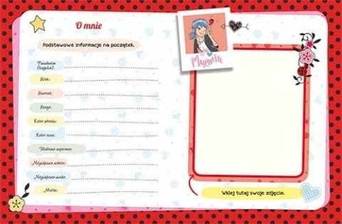 Dziennik. Miraculous: Biedronka i Czarny Kot sekretnik dla dziewczyn