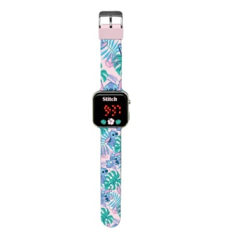 Lilo i Stitch Stich różowy pasek zegarek cyfrowy LED