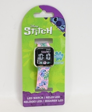 Lilo i Stitch Stich różowy pasek zegarek cyfrowy LED