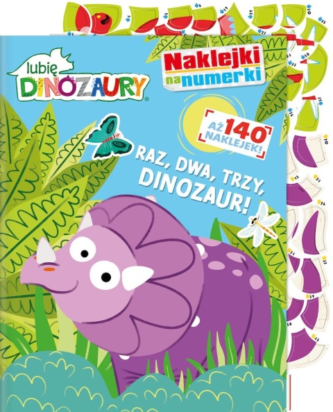 Lubię Dinozaury Naklejki na numerki. Raz, dwa, trzy, DINOZAUR! 140 naklejek