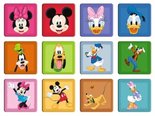 MYSZKA MICKEY I PRZYJACIELE MIKI Trefl Puzzle 2w1 48 30 MEMO 24 el