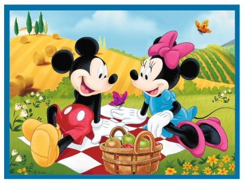 MYSZKA MICKEY I PRZYJACIELE MIKI Trefl Puzzle 2w1 48 30 MEMO 24 el