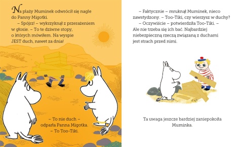 Muminki Muminek i mały duch czytanka z dużymi literami