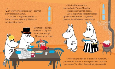 Muminki Muminek i mały duch czytanka z dużymi literami