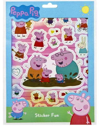 Naklejki zestaw metaliczne Świnka Peppa Pig 300szt