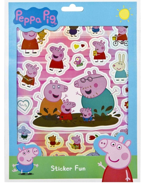 Naklejki zestaw metaliczne Świnka Peppa Pig 300szt