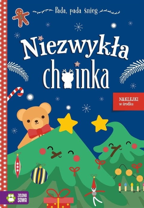 Pada, pada śnieg Niezwykła choinka zadania kolorowanki naklejki