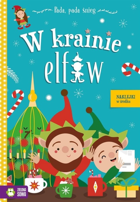 Pada, pada śnieg W krainie elfów zadania kolorowanki naklejki