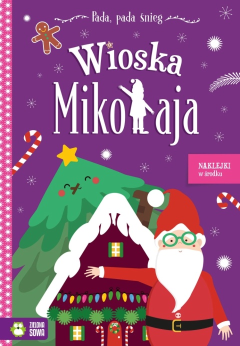 Pada, pada śnieg Wioska Mikołaja zadania kolorowanki naklejki