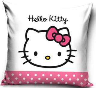 Poszewka na poduszki 40 x 40 cm kotek Hello Kitty velvet