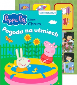 Świnka Peppa kolorowanka rebusy z naklejkami Chrum Pogoda na Uśmiech