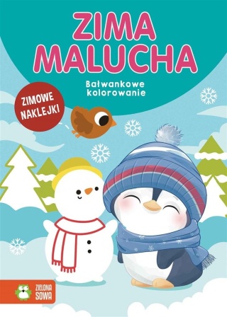 Zima malucha Bałwankowe kolorowanie kolorowy kontur kolorowanka z naklejkami