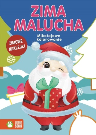 Zima malucha Mikołajkowe kolorowanie kolorowanka z naklejkami kolor kontur