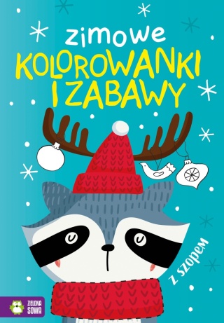 Zimowe kolorowanki i zabawy z szopem naklejki