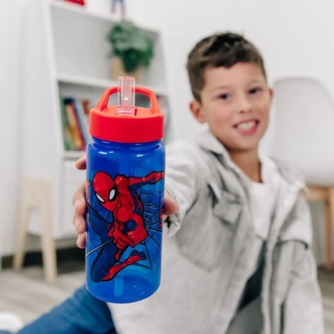 Bidon na wodę butelka ze słomką ustnikiem Spiderman 500ml