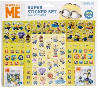 Naklejki metaliczne wypukłe klasyczne Minionki 500 SZT