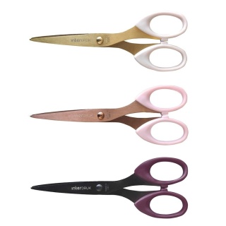 Nożyczki szkolne biurowe 16cm Satin gold Interdruk 1 szt mix