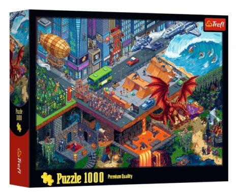 Puzzle Trefl miasto game smok PIXEL 48x68,3 cm 1000 EL 10986
